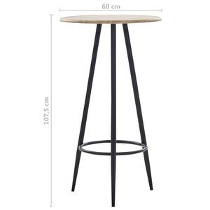 vidaXL Bar Table Oak 60x107.5 cm MDF