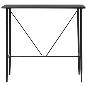 vidaXL Bar Table Black 120x60x110 cm MDF