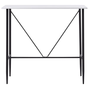 vidaXL Bar Table White 120x60x110 cm MDF