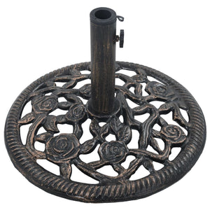 vidaXL Umbrella Base Bronze 12 kg 48 cm Cast Iron