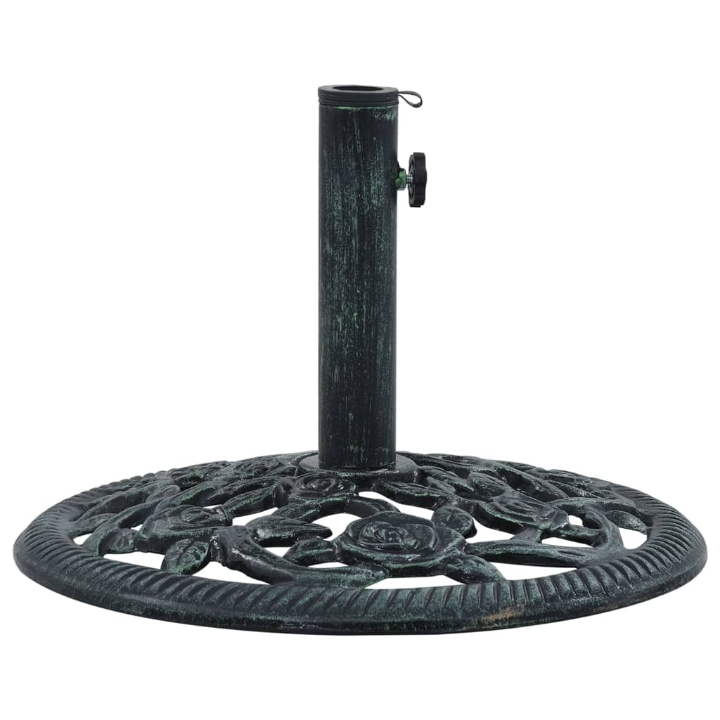 vidaXL Umbrella Base Green 9 kg 40 cm Cast Iron