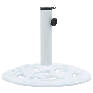 vidaXL Umbrella Base White 9 kg 40 cm Cast Iron