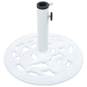 vidaXL Umbrella Base White 9 kg 40 cm Cast Iron