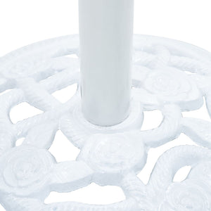 vidaXL Umbrella Base White 9 kg 40 cm Cast Iron