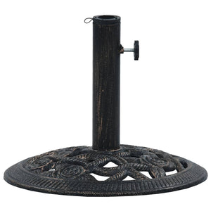 vidaXL Umbrella Base Black and Bronze 9 kg 40 cm Cast Iron