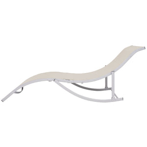 vidaXL Folding Sun Loungers 2 pcs Cream Textilene