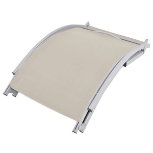 vidaXL Folding Sun Loungers 2 pcs Cream Textilene