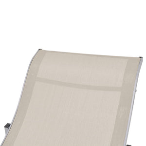 vidaXL Folding Sun Loungers 2 pcs Cream Textilene