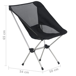 vidaXL 2x Folding Camping Chairs with Carry Bag 54x50x65 cm Aluminium