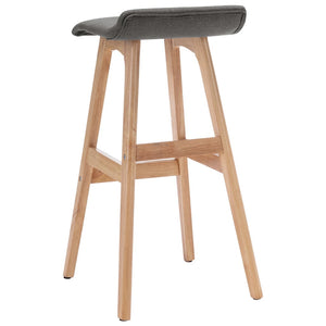 vidaXL Bar Stool Dark Grey Fabric