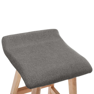 vidaXL Bar Stool Dark Grey Fabric