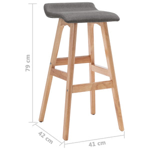 vidaXL Bar Stool Dark Grey Fabric