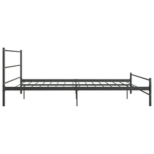 284684 vidaXL Bed Frame without Mattress Grey Metal 180x200 cm Super King