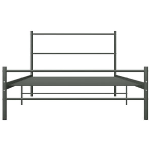 284685 vidaXL Bed Frame without Mattress Grey Metal 100x200 cm