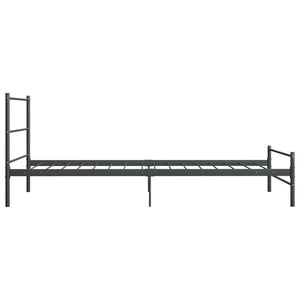 284685 vidaXL Bed Frame without Mattress Grey Metal 100x200 cm