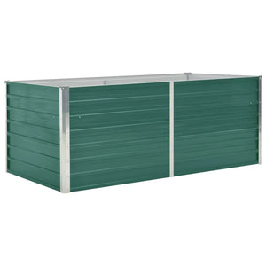 vidaXL Raised Garden Bed 160x80x45 cm Galvanised Steel Green