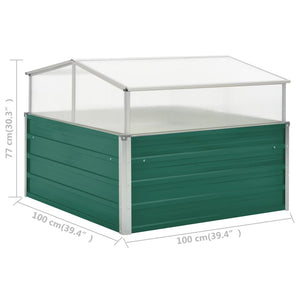 vidaXL Greenhouse Green 100x100x77 cm Galvanised Steel