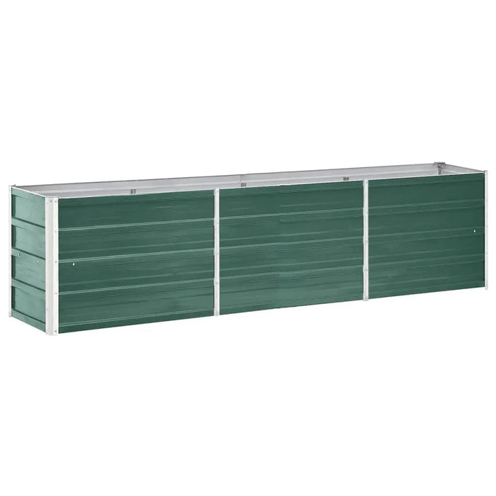 vidaXL Garden Raised Bed Galvanised Steel 240x40x45 cm Green