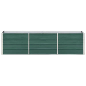 vidaXL Garden Raised Bed Galvanised Steel 240x40x45 cm Green