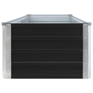 vidaXL Garden Raised Bed Galvanised Steel 320x40x45 cm Anthracite