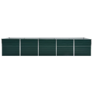 vidaXL Garden Raised Bed Galvanised Steel 400x80x45 cm Green