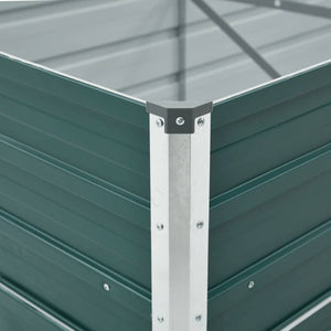 vidaXL Garden Raised Bed Galvanised Steel 400x80x77 cm Green