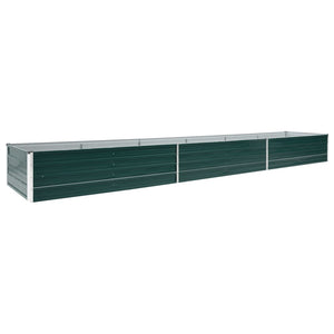 vidaXL Garden Raised Bed Galvanised Steel 480x80x45 cm Green