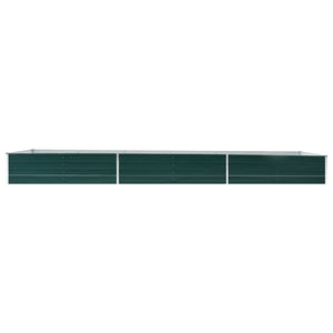 vidaXL Garden Raised Bed Galvanised Steel 480x80x45 cm Green