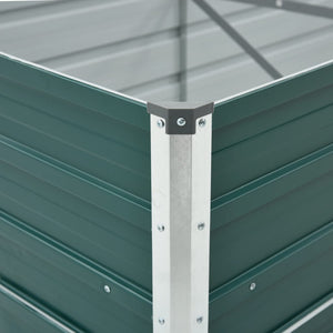 vidaXL Garden Raised Bed Galvanised Steel 480x80x45 cm Green