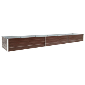 vidaXL Garden Raised Bed Galvanised Steel 480x80x45 cm Brown