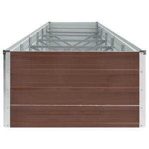 vidaXL Garden Raised Bed Galvanised Steel 480x80x45 cm Brown