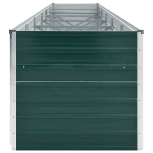 vidaXL Garden Raised Bed Galvanised Steel 480x80x77 cm Green