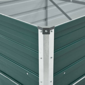 vidaXL Garden Raised Bed Galvanised Steel 480x80x77 cm Green