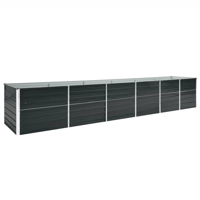 vidaXL Garden Raised Bed Galvanised Steel 480x80x77 cm Anthracite