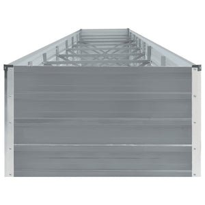 vidaXL Garden Raised Bed Galvanised Steel 600x80x45 cm Grey