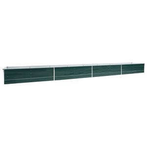 vidaXL Garden Raised Bed Galvanised Steel 600x80x45 cm Green