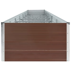 vidaXL Garden Raised Bed Galvanised Steel 600x80x45 cm Brown