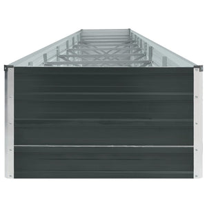 vidaXL Garden Raised Bed Galvanised Steel 600x80x45 cm Anthracite