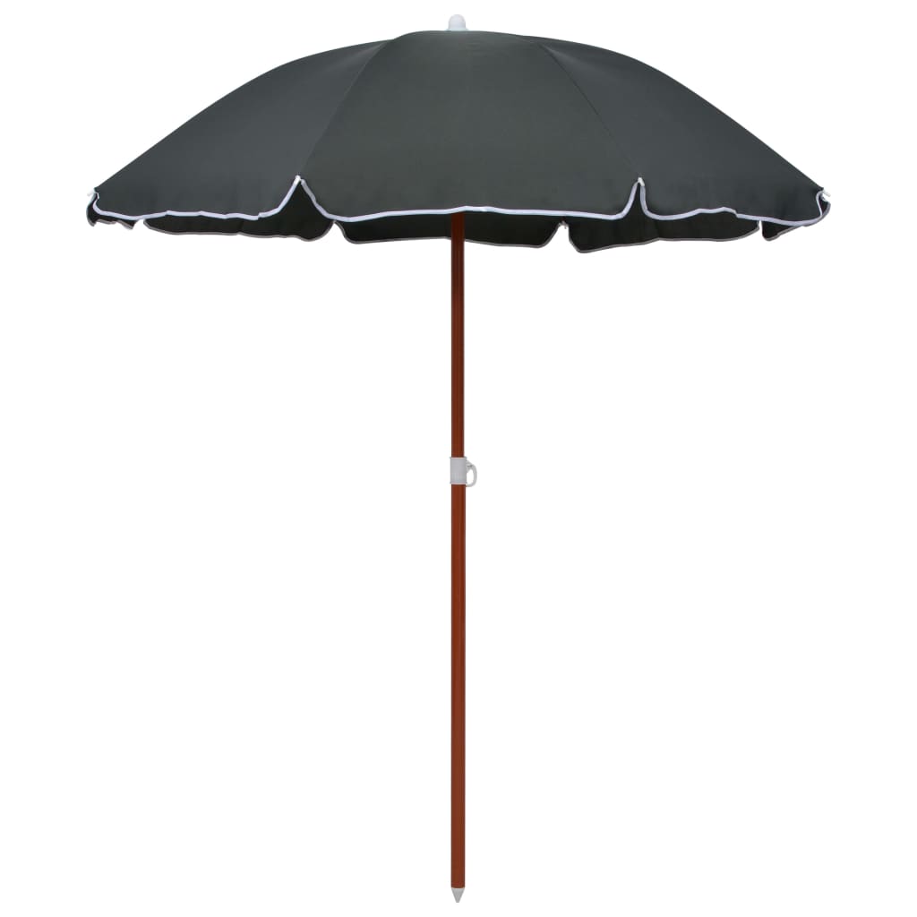 vidaXL Parasol with Steel Pole 180 cm Anthracite