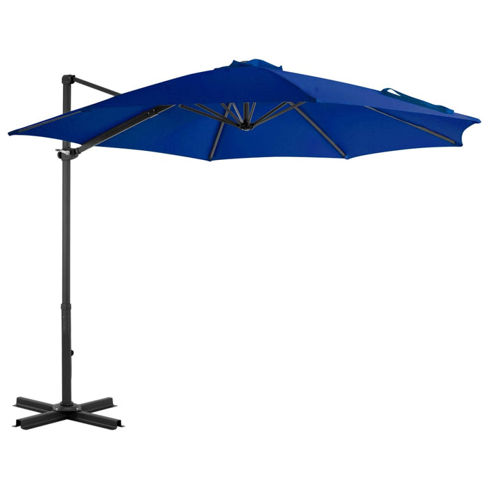 vidaXL Cantilever Umbrella with Aluminium Pole Azure Blue 300 cm