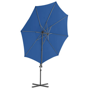 vidaXL Cantilever Umbrella with Steel Pole Azure Blue 300 cm