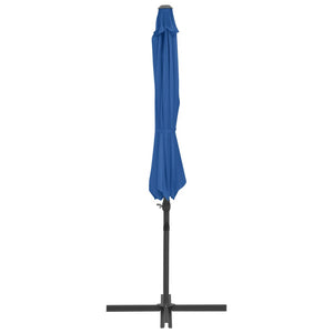 vidaXL Cantilever Umbrella with Steel Pole Azure Blue 300 cm