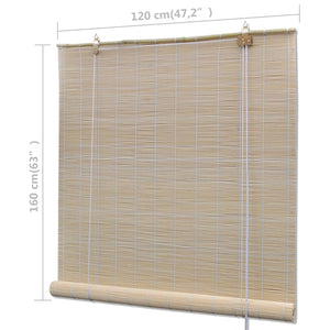 vidaXL Bamboo Roller Blinds 4 pcs 120x160 cm Natural