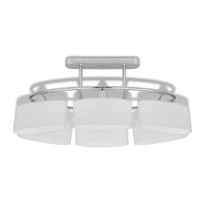 vidaXL Ceiling Lamp with Ellipsoid Glass Shades 2 pcs E14