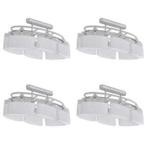 vidaXL Ceiling Lamp with Ellipsoid Glass Shades 4 pcs E14