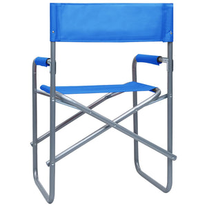 vidaXL Director's Chairs 2 pcs Steel Blue