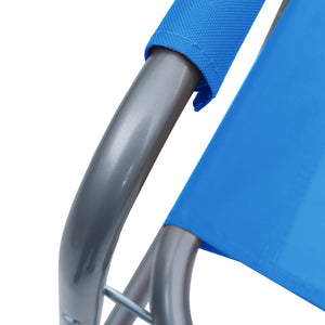vidaXL Director's Chairs 2 pcs Steel Blue