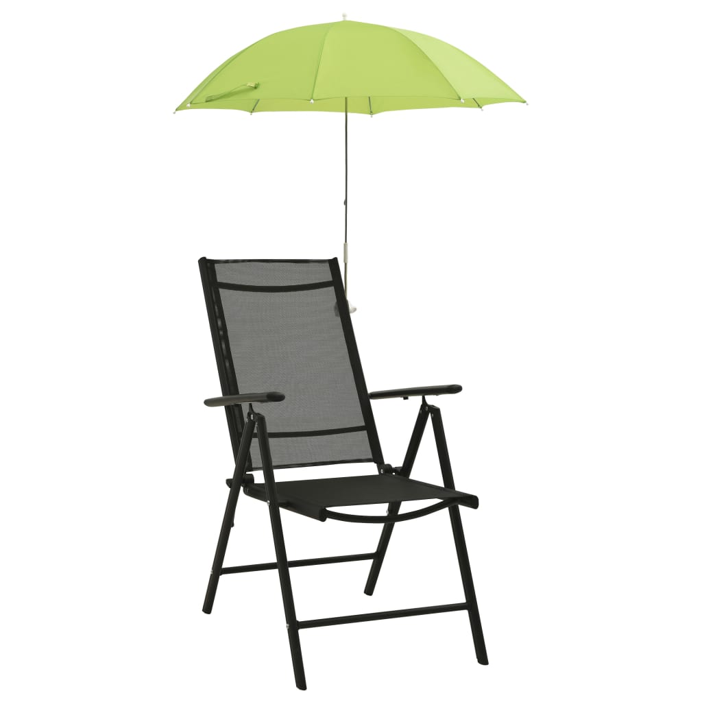 vidaXL Camping Chair Parasols 2 pcs Green 105 cm