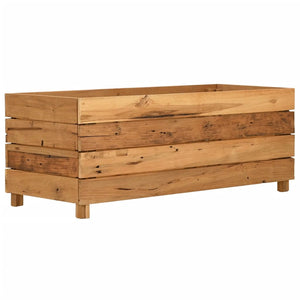 vidaXL Raised Bed 100x40x38 cm Recycled Teak Wood and Steel