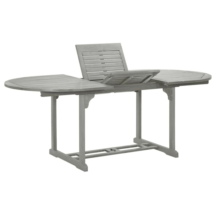 vidaXL Garden Table Grey 200x100x75 cm Solid Acacia Wood